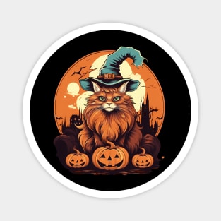 Somali Cat Halloween, Cat Lover Magnet